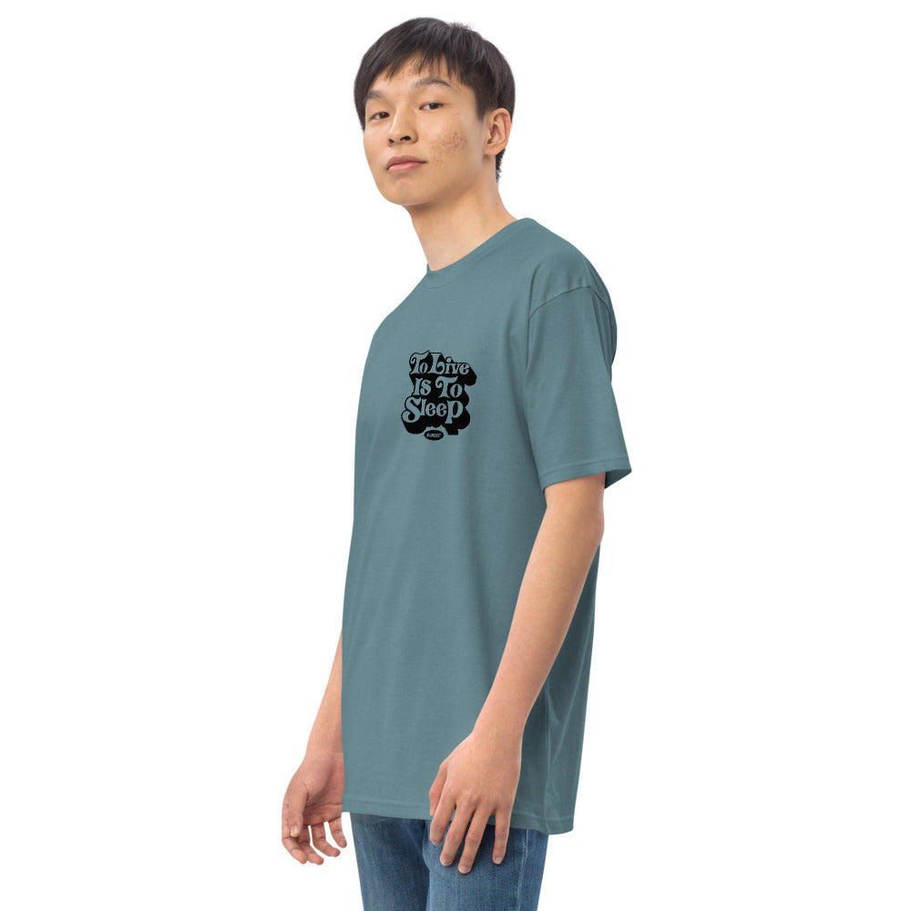Awaken-on white premium heavyweight tee