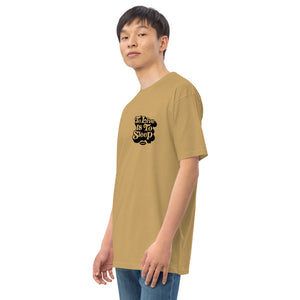 Awaken-on white premium heavyweight tee