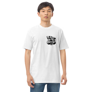 Awaken-on white premium heavyweight tee